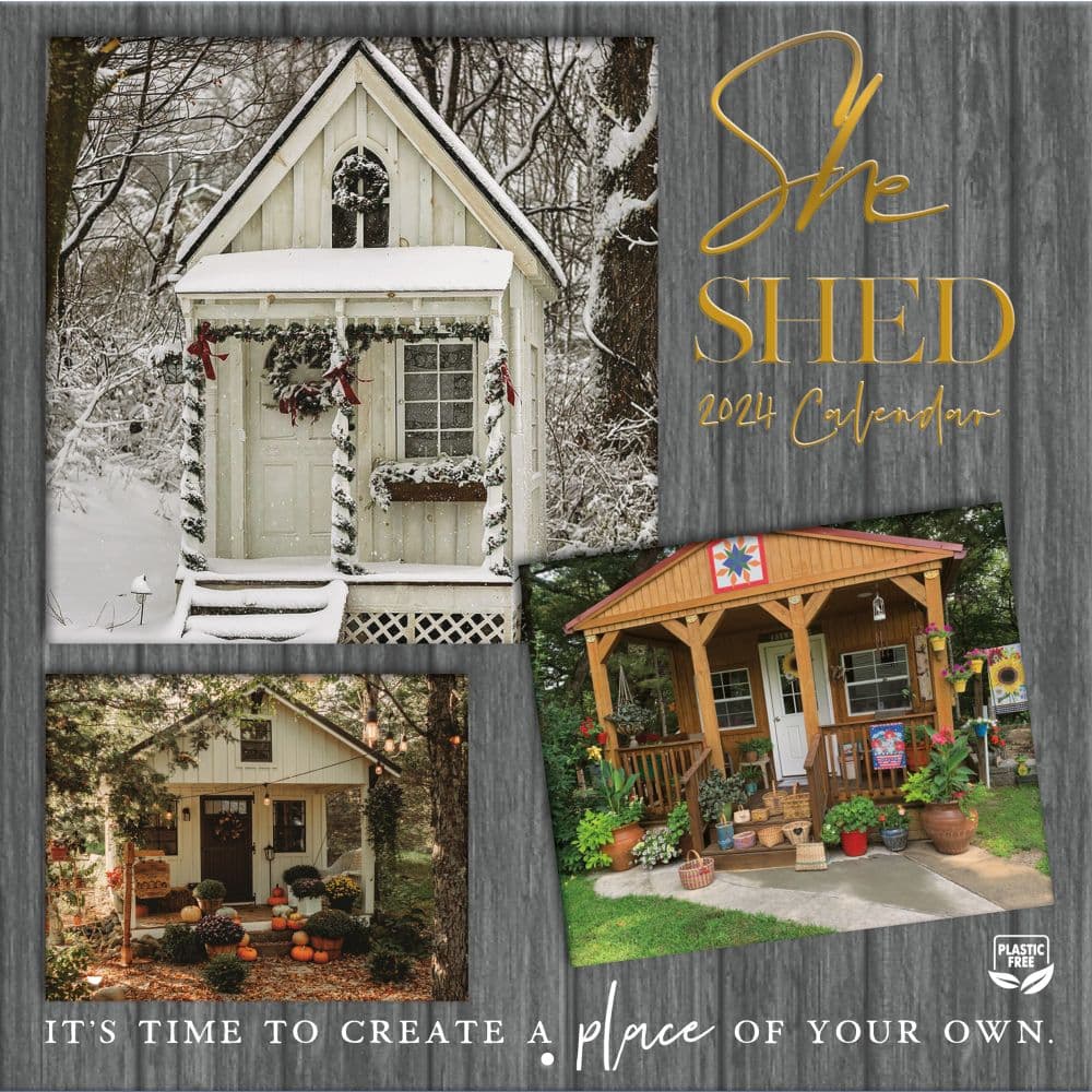 Chic Sheds 2024 Mini Wall Calendar