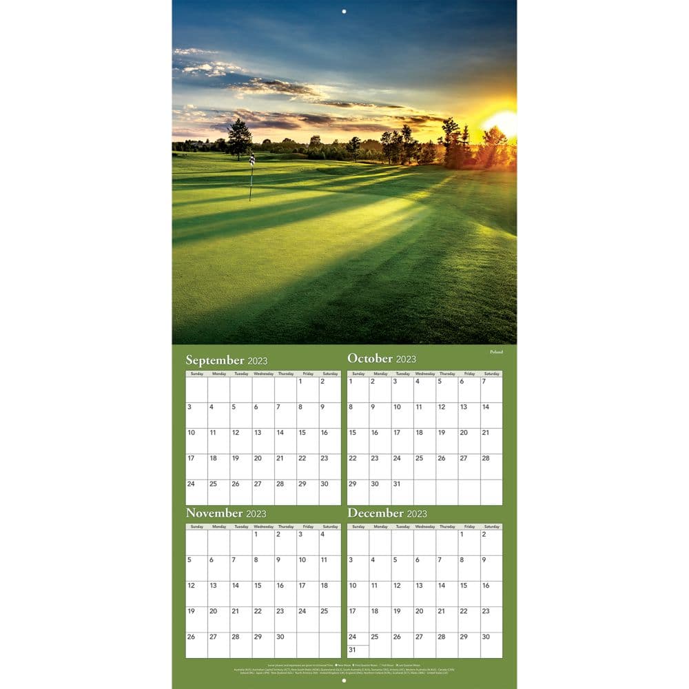 Golf Courses Photo 2024 Wall Calendar Alternate Image 3
