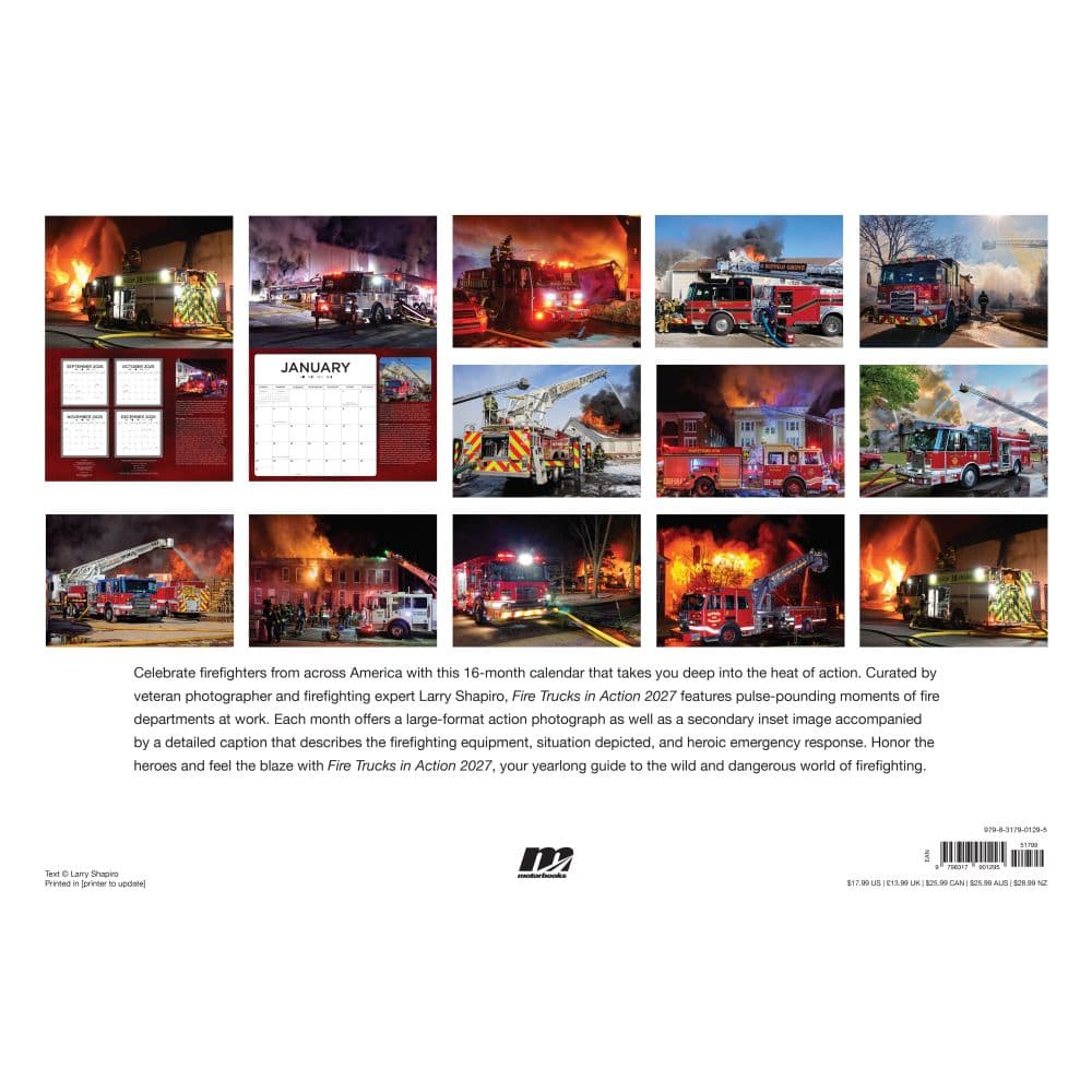 Fire Trucks in Action 2027 Wall Calendar First Alternate Image