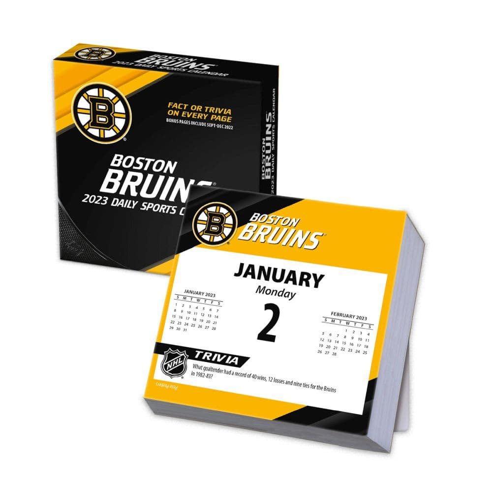 Boston Bruins 2023 Desk Calendar