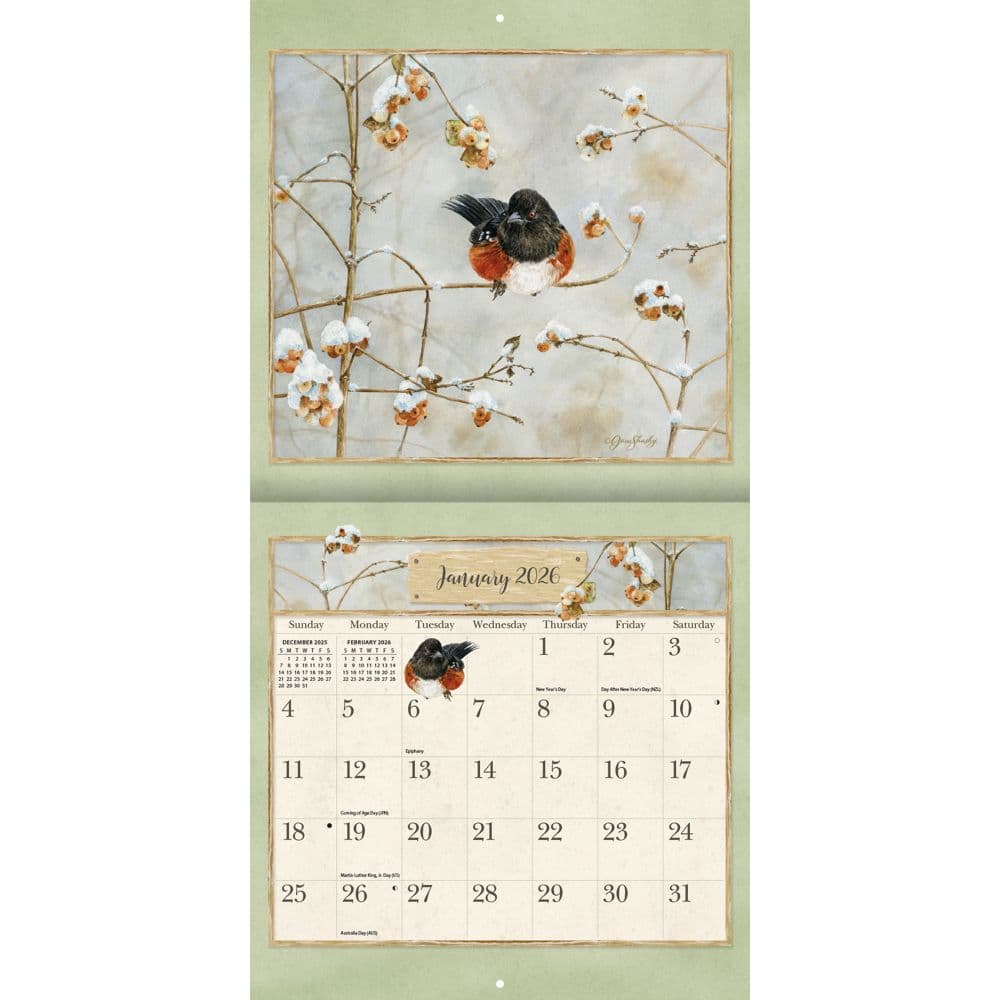 Birds In The Garden 2026 Mini Wall Calendar_ALT1