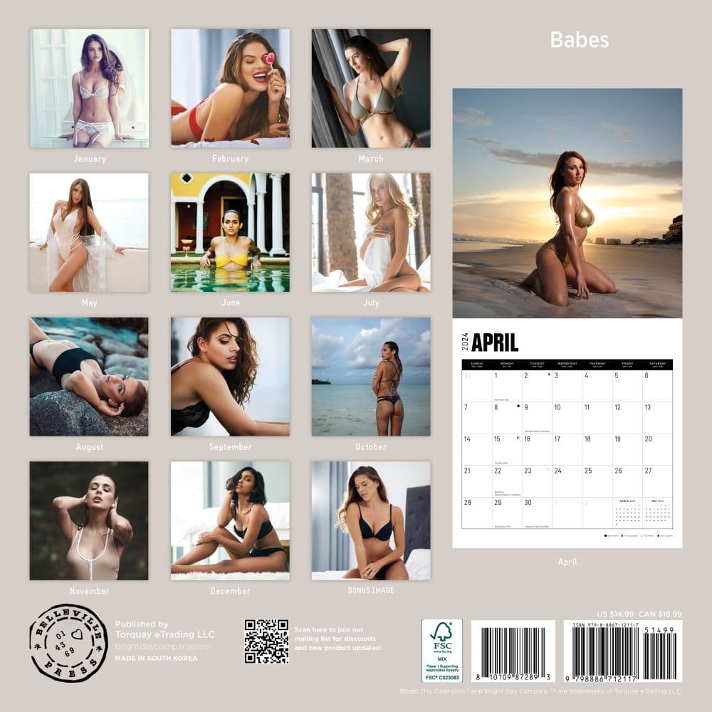 Babes 2024 Wall Calendar First Alternate Image width=&quot;1000&quot; height=&quot;1000&quot;
