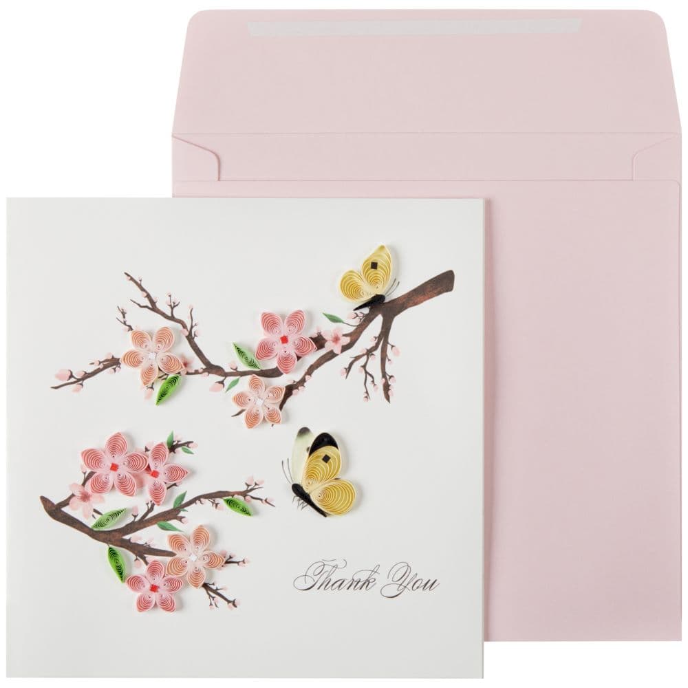 Cherry Blossom Quilling Thank You Card Main Product Image width=&quot;1000&quot; height=&quot;1000&quot;