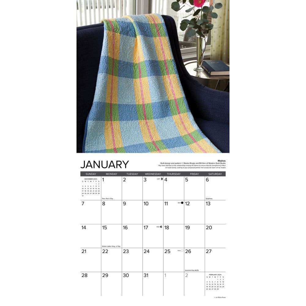 Quilt Art of 2024 Wall Calendar