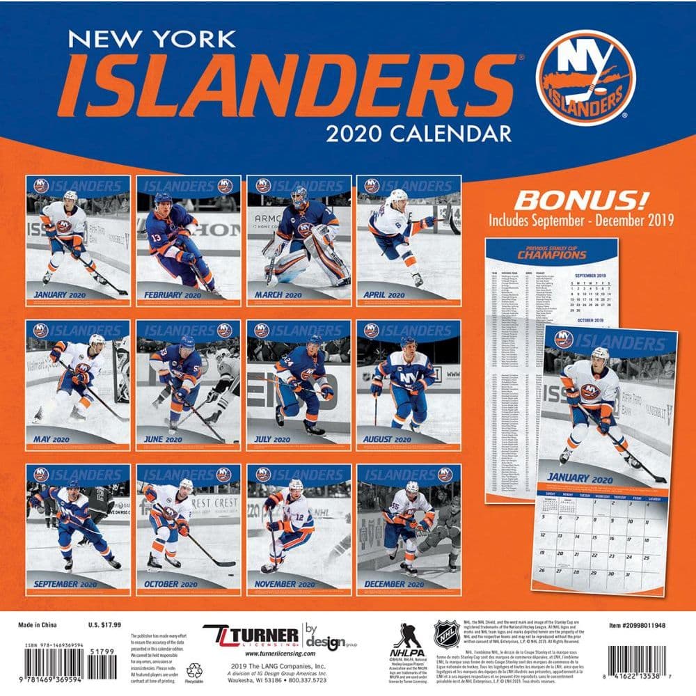 Islanders 2022 2023 Schedule New York Islanders Wall Calendar - Calendars.com