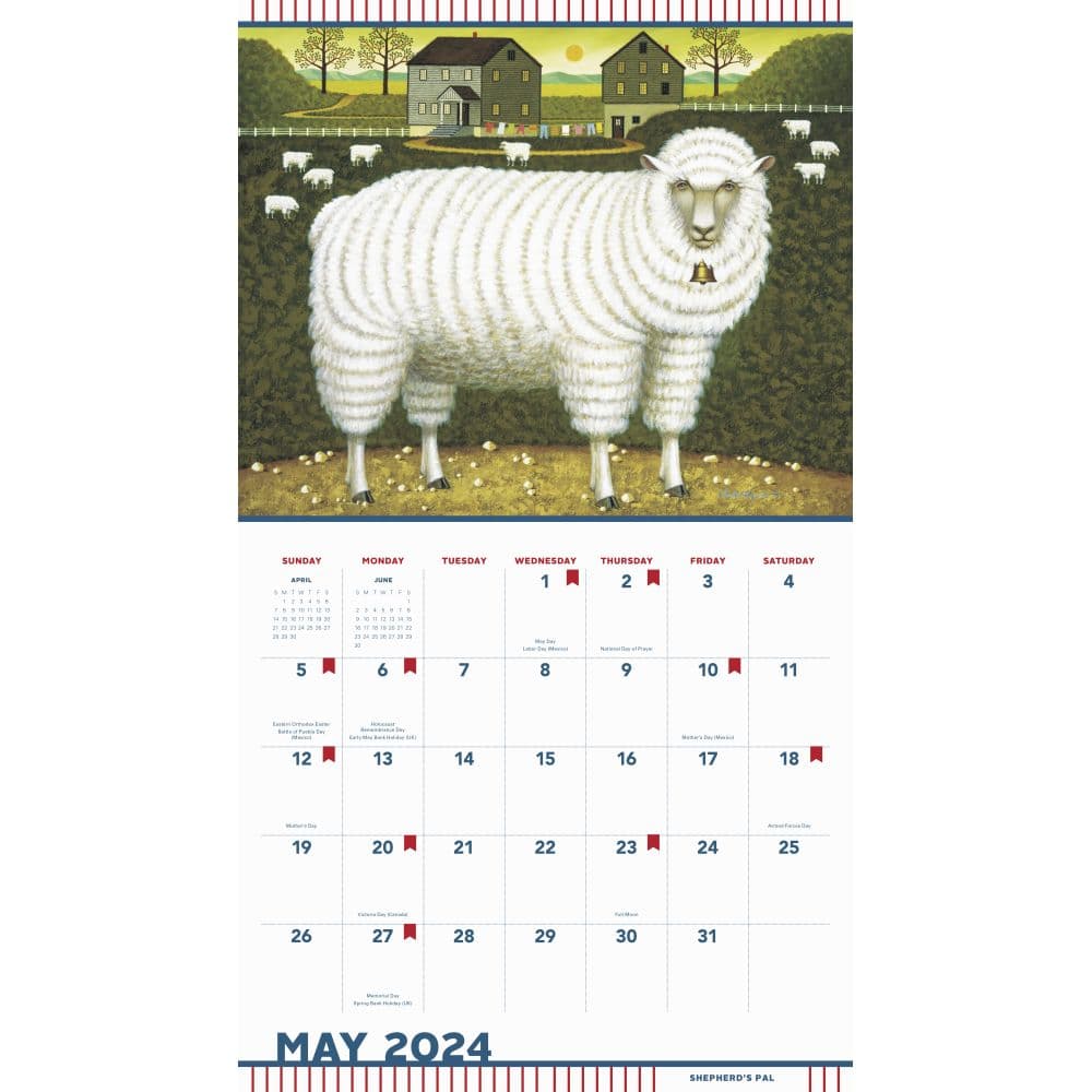 Wysocki Americana 2024 Wall Calendar may