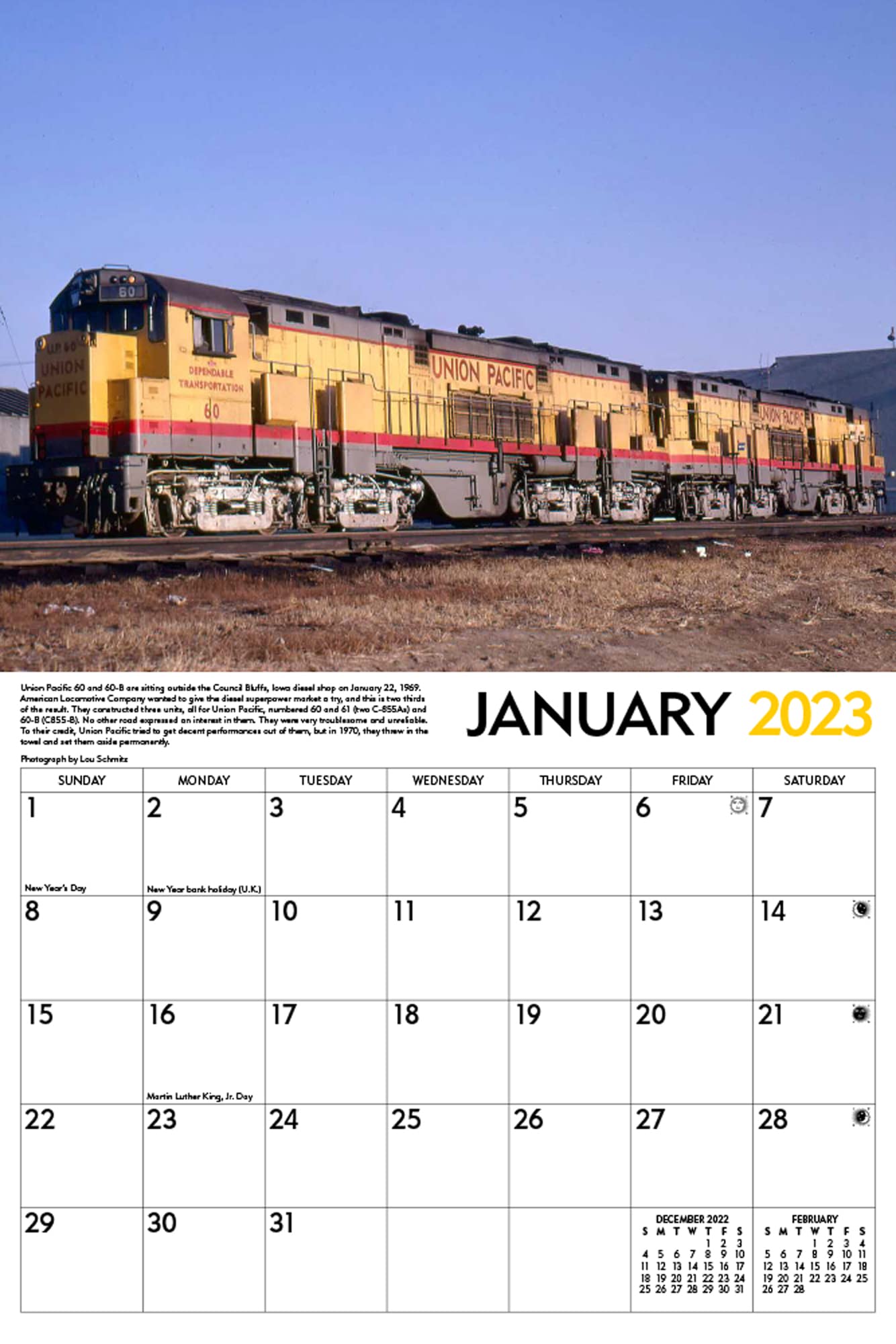 Union Pacific Railroad 2023 Calendar - Calendars.com