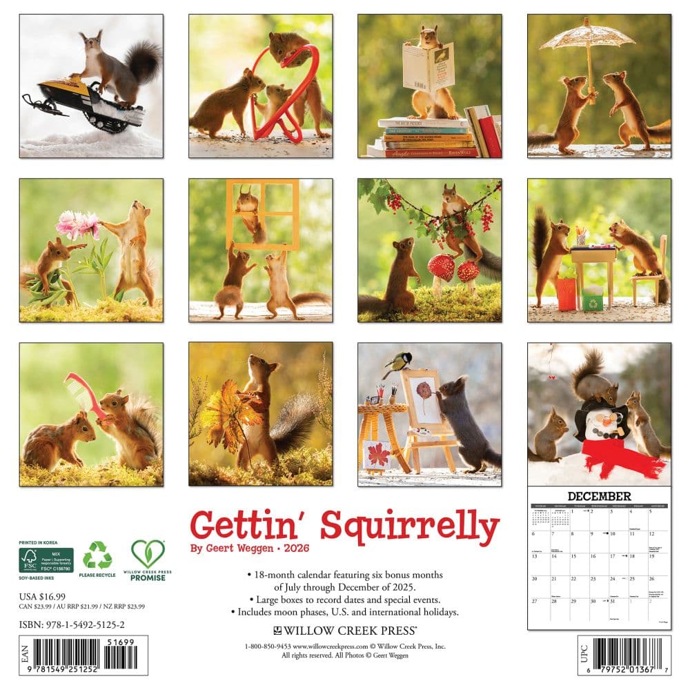 Getting Squirrelly 2026 Wall Calendar First Alternate Image