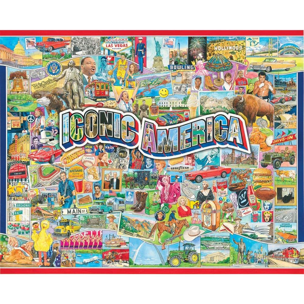 White Mountain Puzzles Iconic America 1000 Piece Puzzle