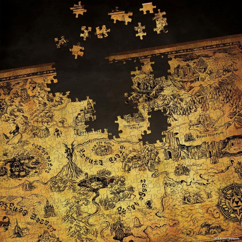 Zelda Hyrule Map 1000 Piece Puzzle Third Alternate Image