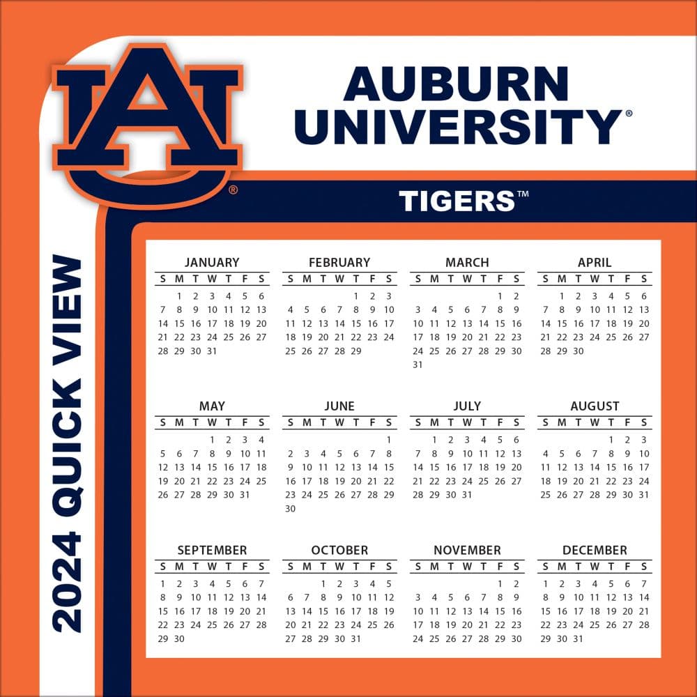 Auburn Tigers 2024 Desk Calendar