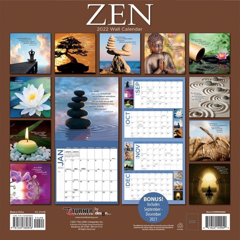 Zen 2022 Wall Calendar - Calendars.com