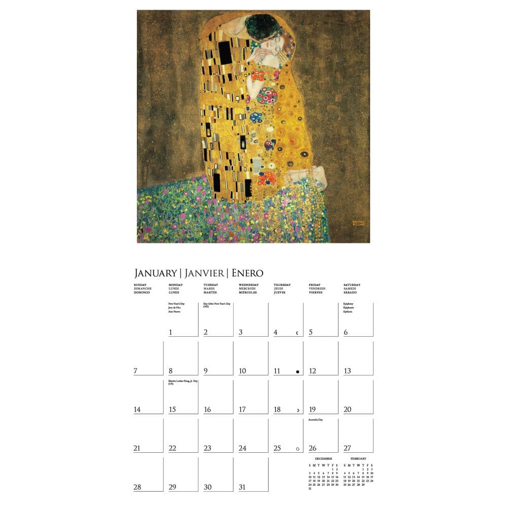 Klimt 2024 Wall Calendar Alternate Image 2