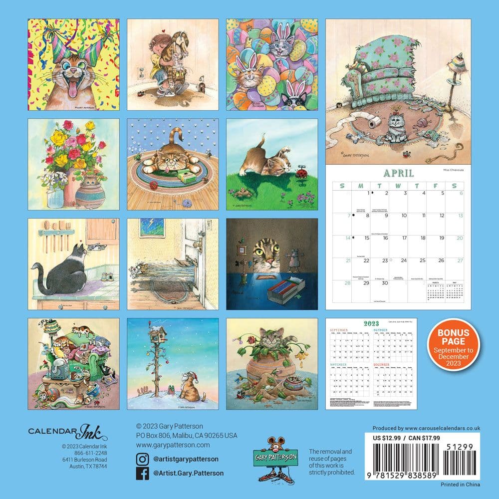 Patterson Cats 2024 Wall Calendar