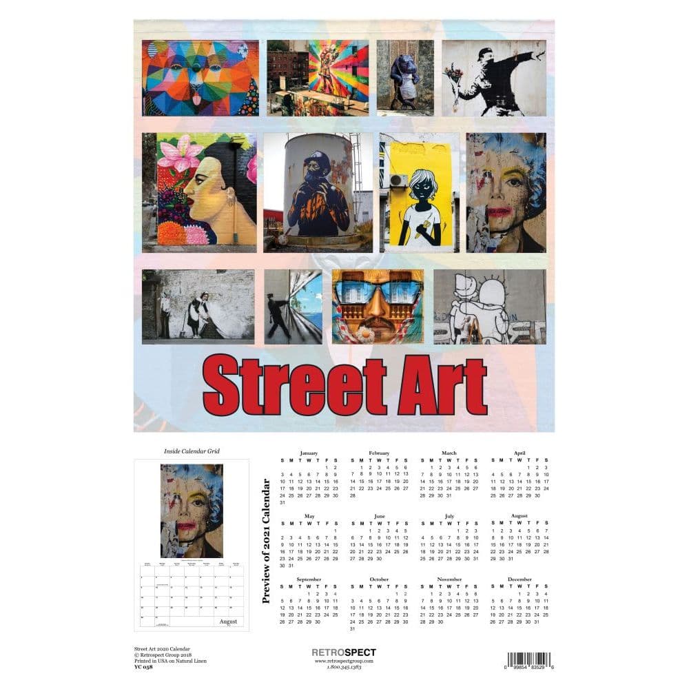 Street Art Poster Wall Calendar