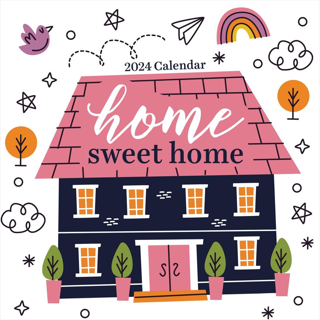 Wall Calendar 2024 - 30 x 29 Cm HOME SWEET HOME
