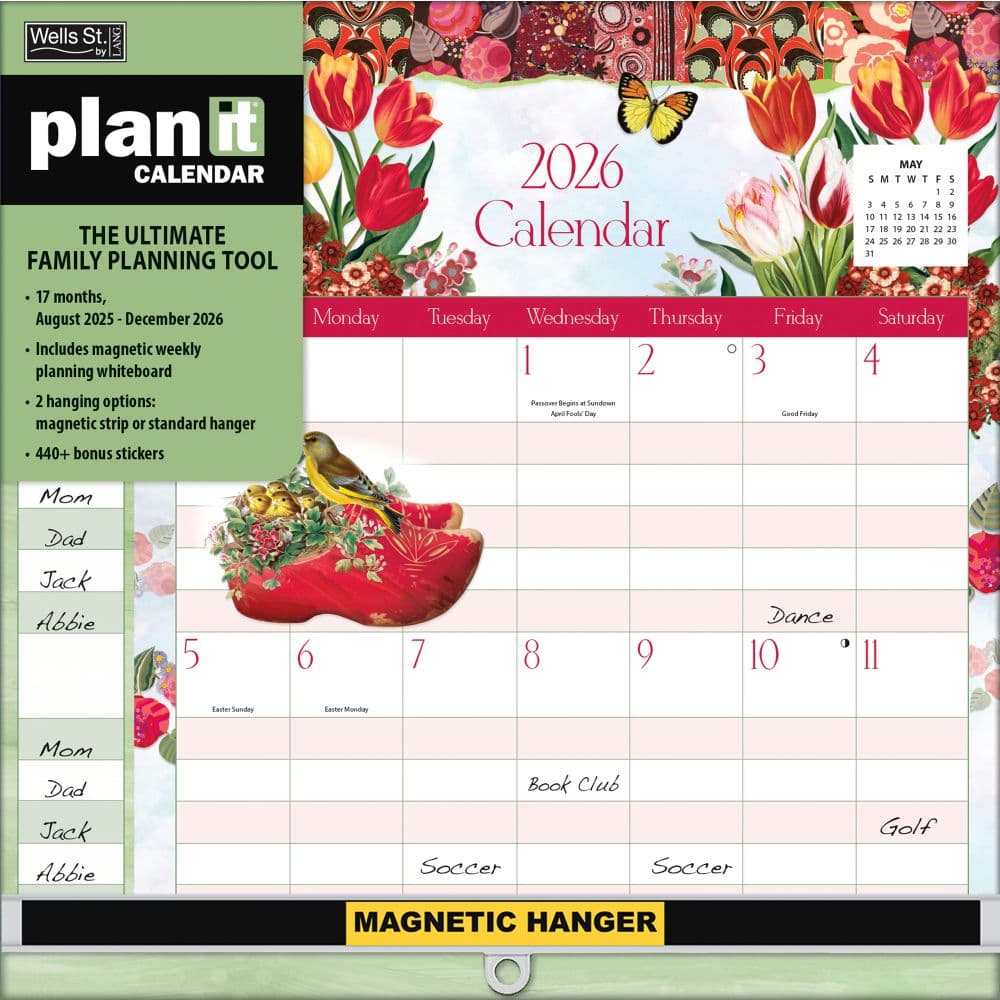 Botanical Gardens 2026 Plan It Plus Wall Calendar by Barbara Anderson Main Product Image