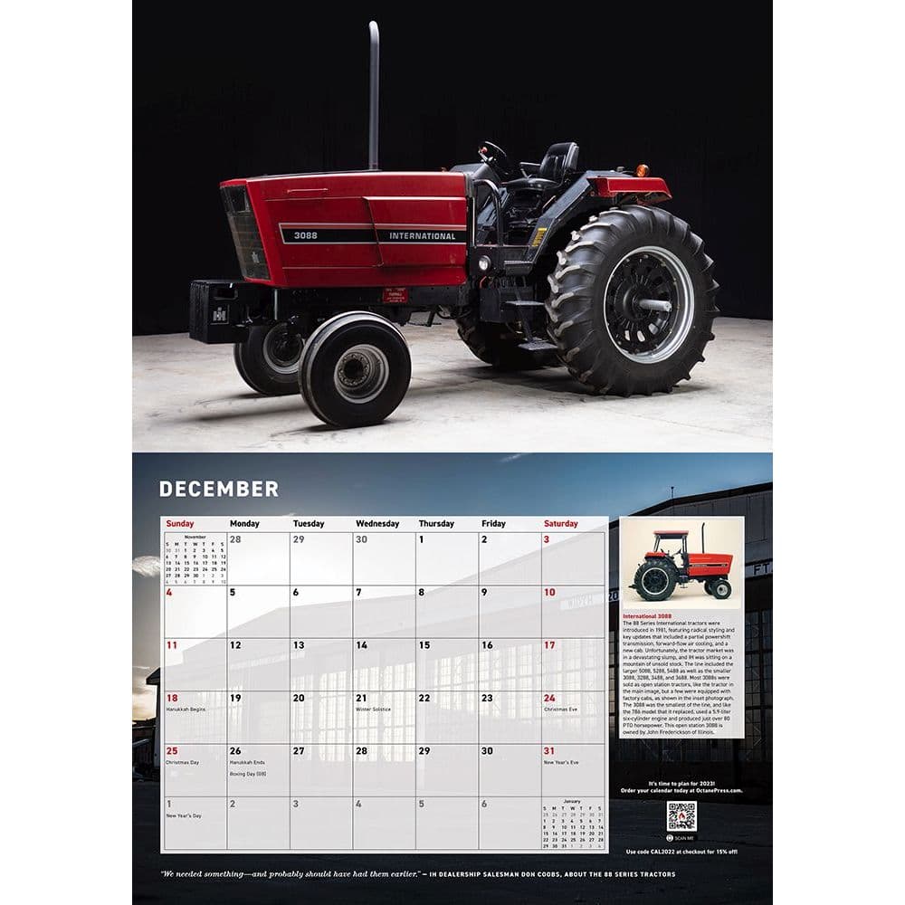 Farmall Tractors 2022 Wall Calendar Calendars Com