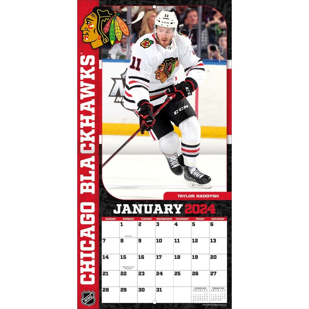 Chicago Blackhawks 2025 Wall Calendar