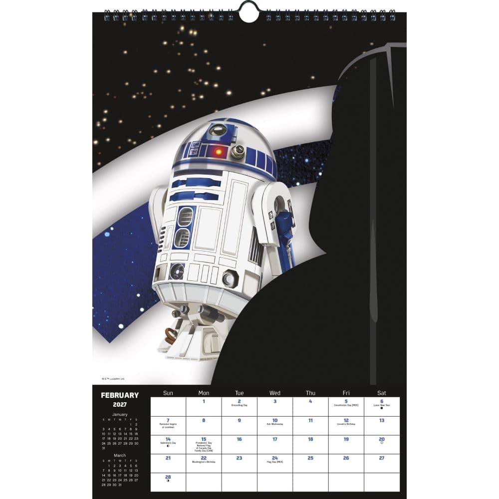 Star Wars Poster 2027 Slim Wall Calendar Third Alternate Image