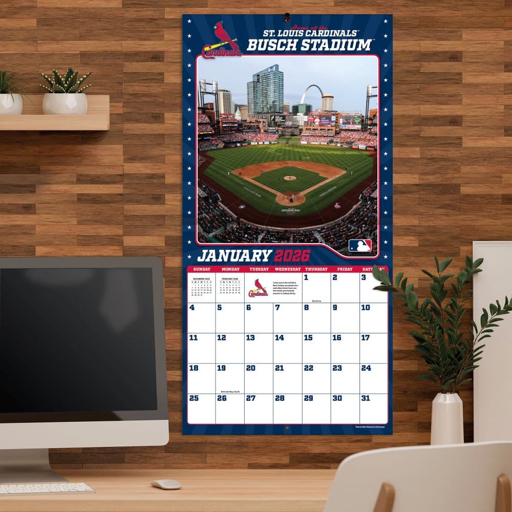 MLB Busch Stadium 2026 Wall Calendar Fourth Alternate Image