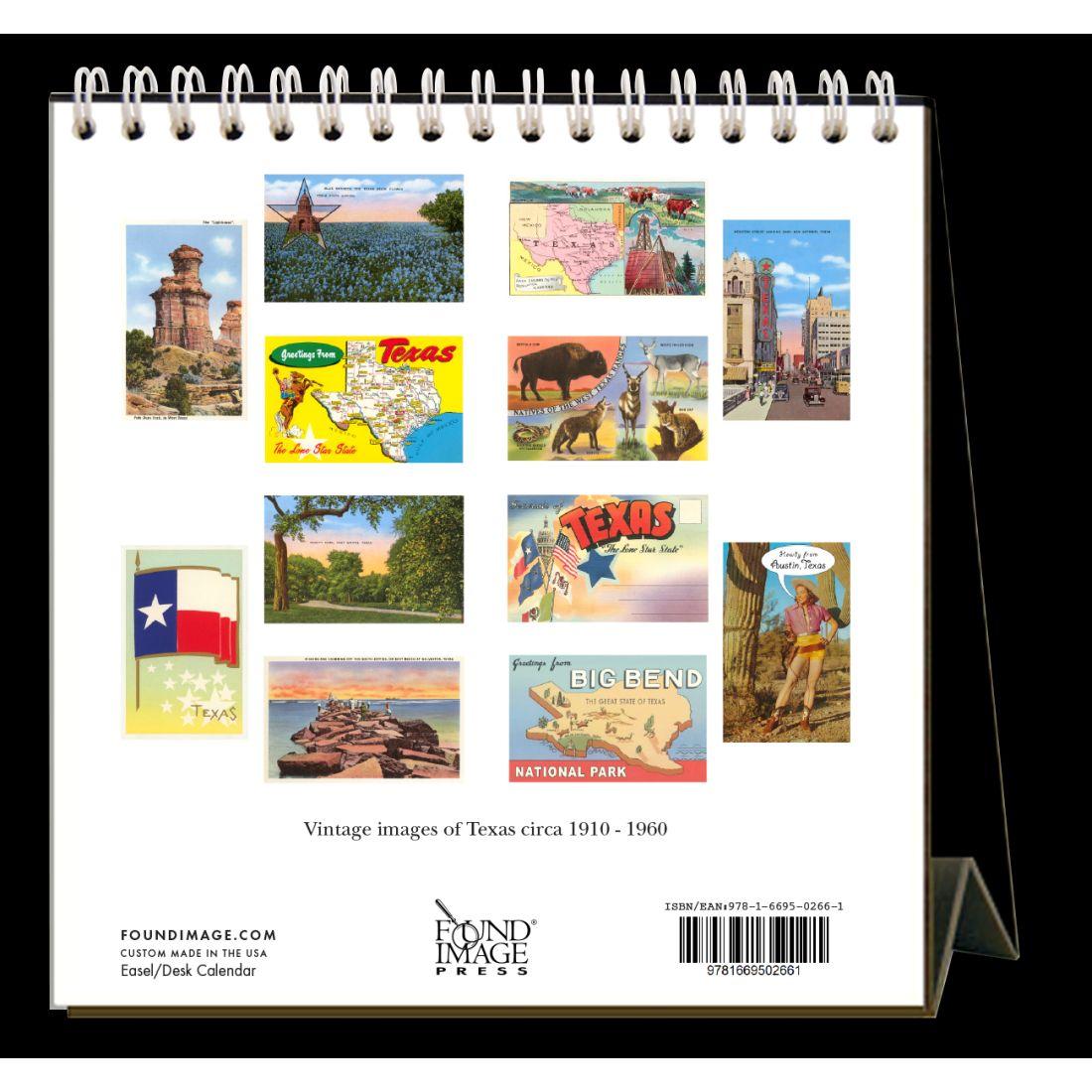 Texas Nostalgic 2024 Easel Desk Calendar