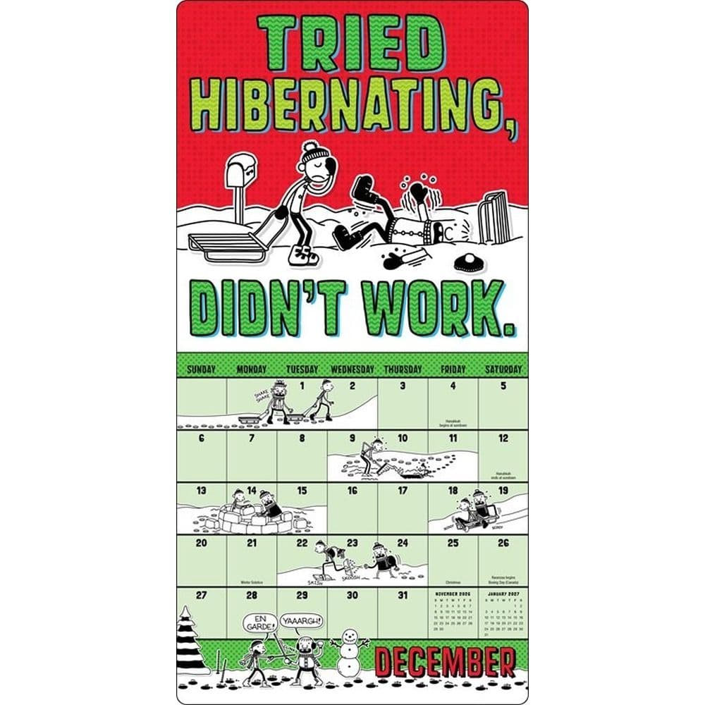 Wimpy Kid Jeff Kinney 2026 Wall Calendar Sixth Alternate Image