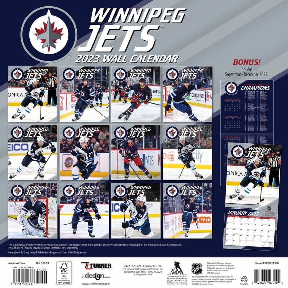 University At Buffalo Academic Calendar 2023 Nhl Winnipeg Jets 2023 Wall Calendar - Calendars.com