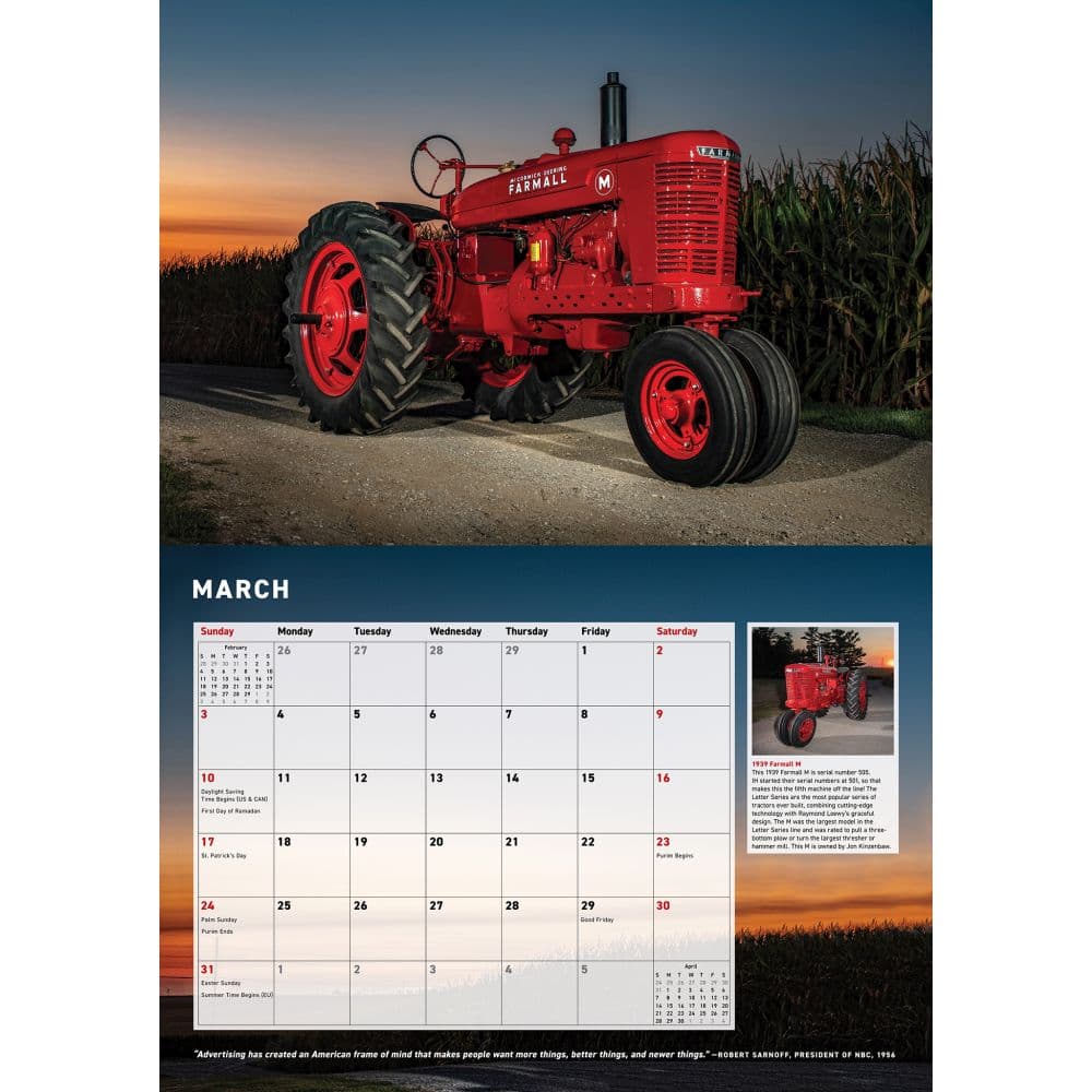 Farmall Tractors 2024 Wall Calendar