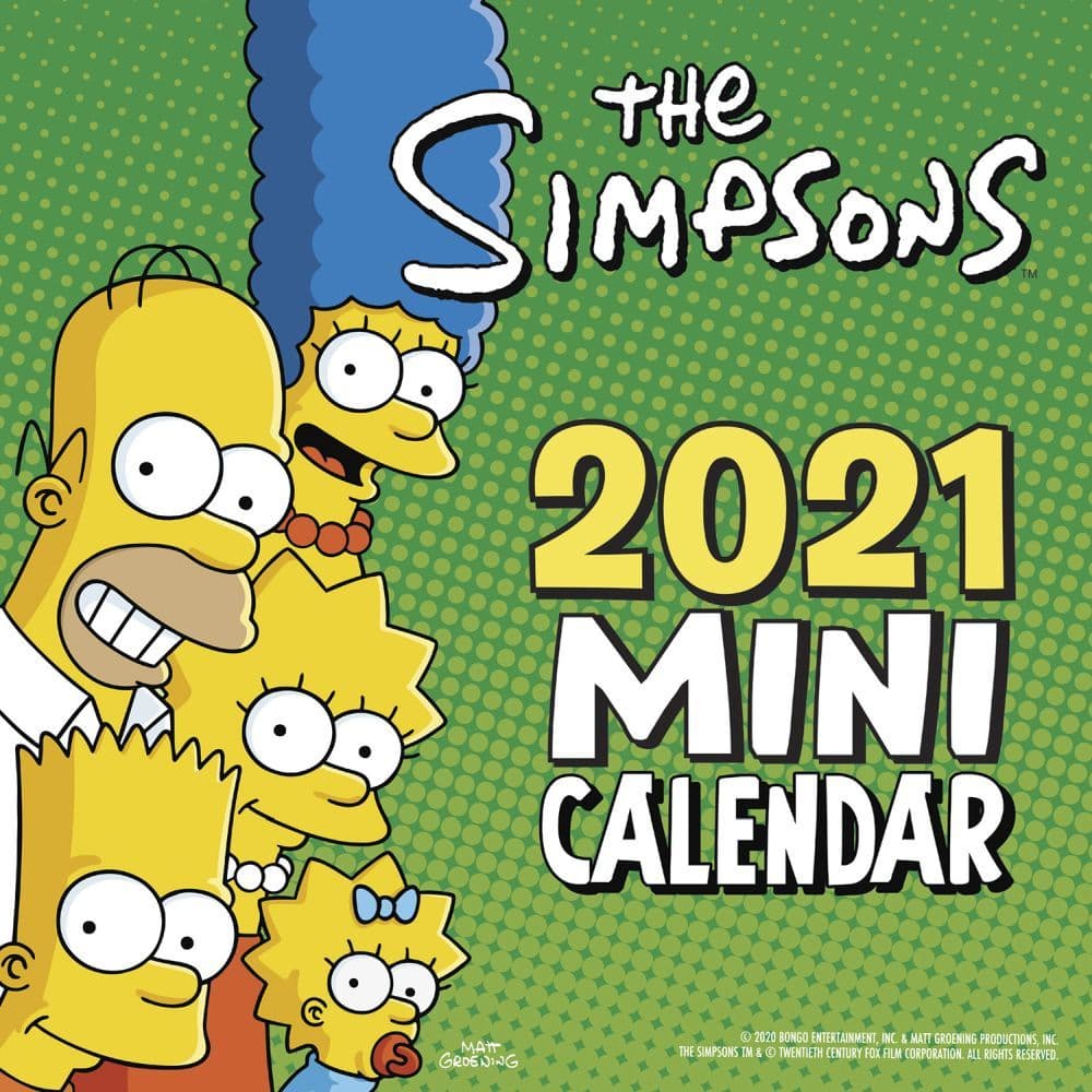 2021 Simpsons Mini Wall Calendar