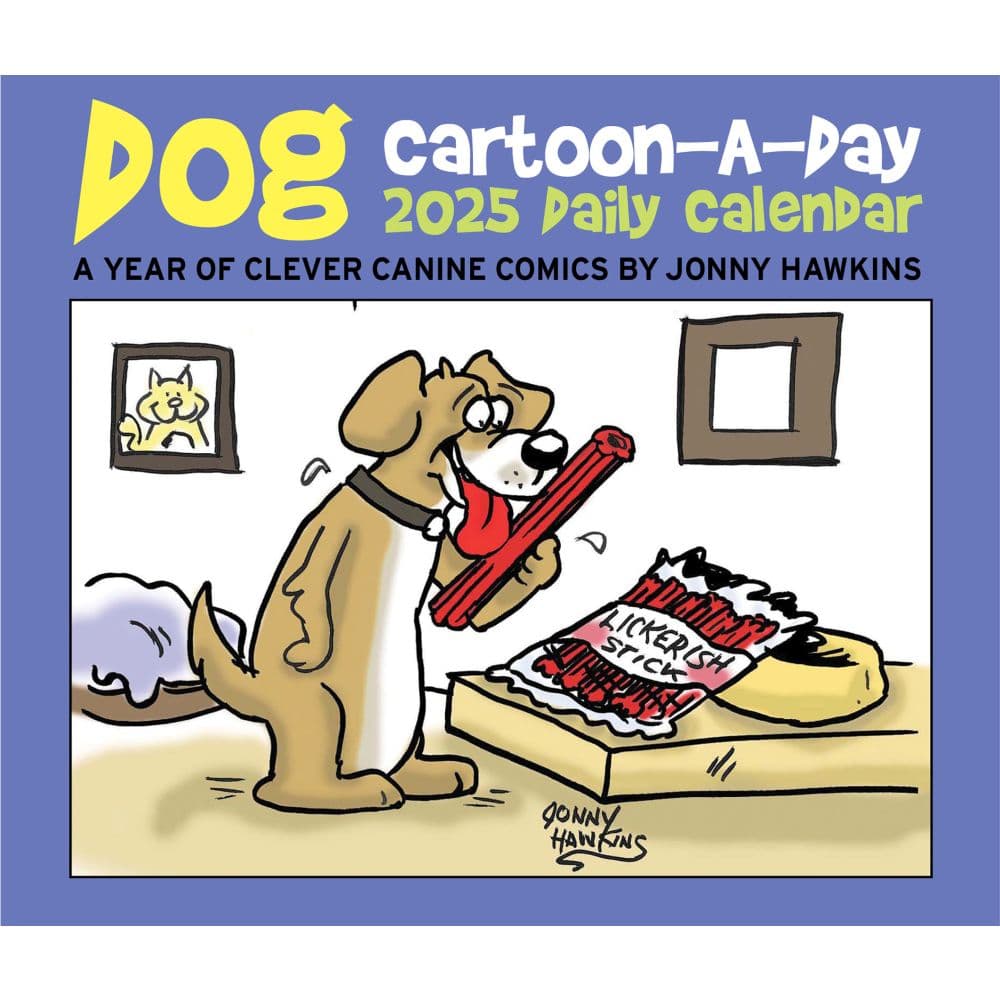 Dog Cartoon A Day 2025 Desk Calendar Main Image