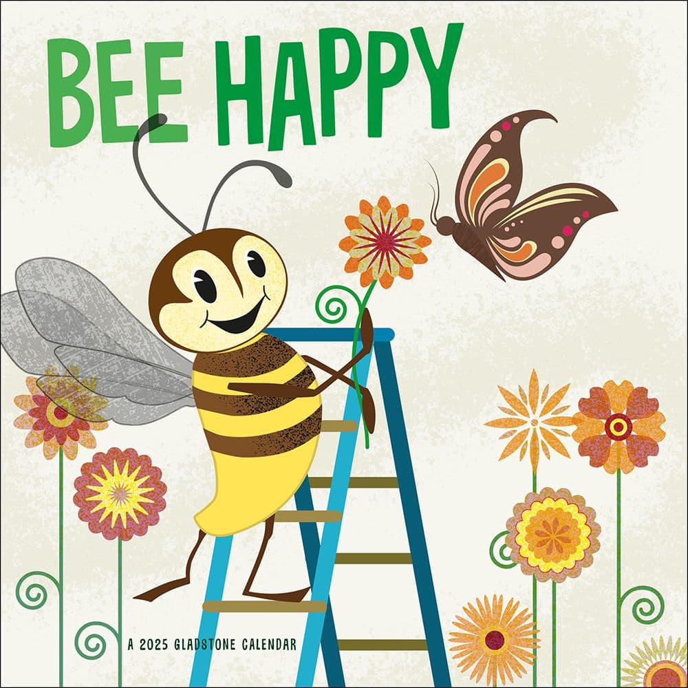 Bee Happy 2025 Mini Wall Calendar Main Image