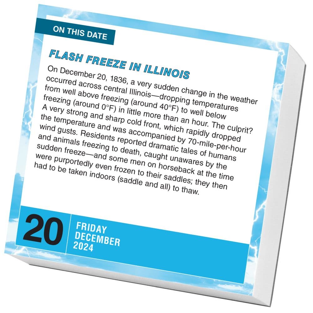 Extreme Weather 2025 Desk Calendar