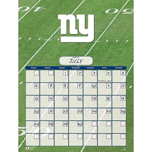 New York Giants Perpetual Calendar