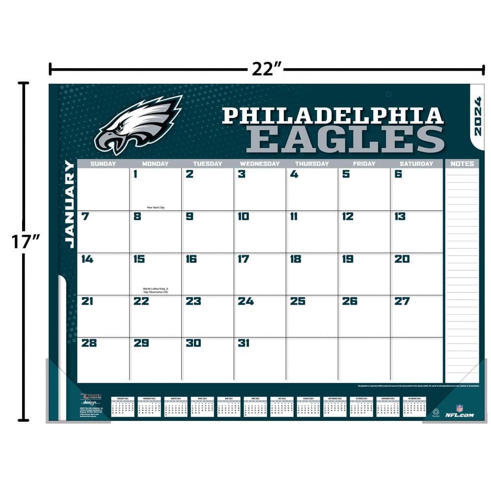 NFL Philadelphia Eagles 2024 Desk Pad Fourth Alternate Image width=&quot;1000&quot; height=&quot;1000&quot;