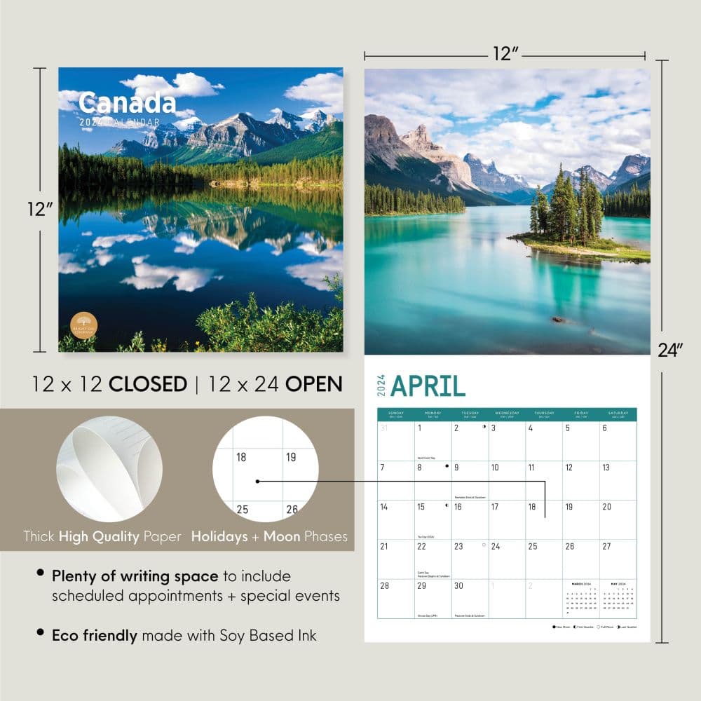 Canada 2024 Wall Calendar