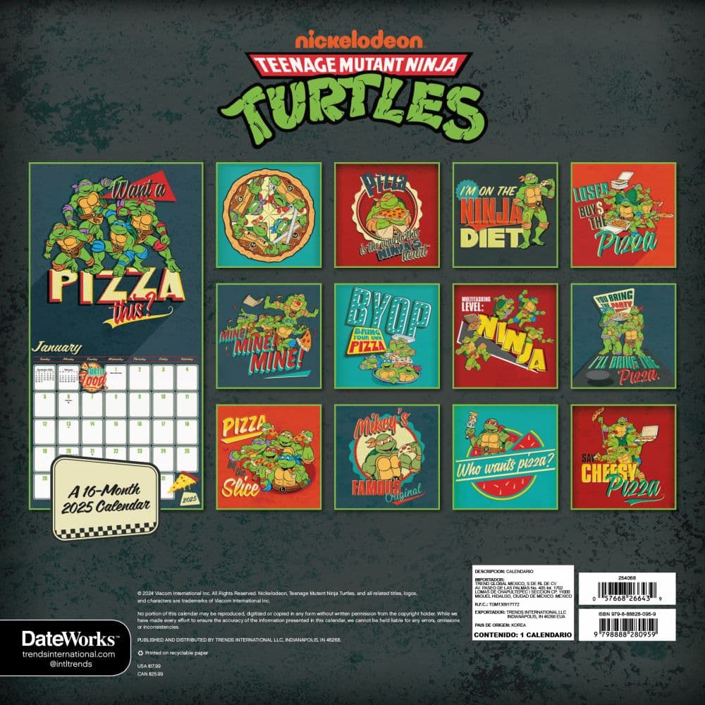 2025 Calendar Tmnt Half Shell Heroes