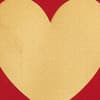 image Sandblasted Gold Foil Heart Valentine's Day