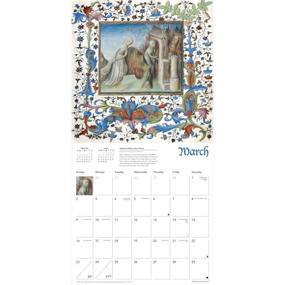 Medieval Manuscripts 2025 Wall Calendar