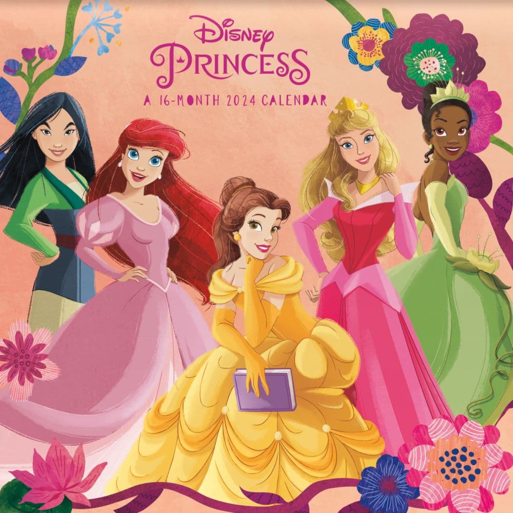 👑 Free Printable Disney Princess Calendar 2024
