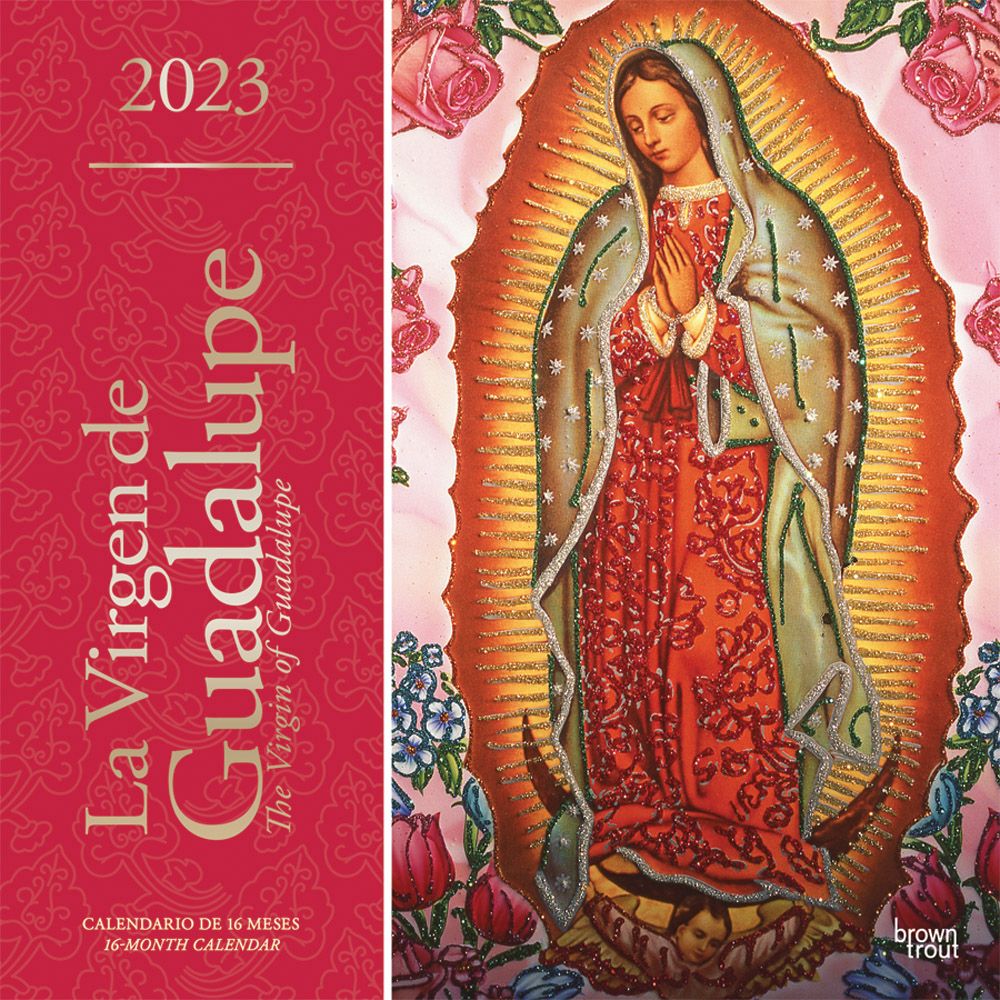 BrownTrout La Virgen de Guadalupe 2023 Square Wall Calendar SPANISH ENGLISH