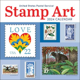 US Postal Service Stamp Art 2024 Wall Calendar