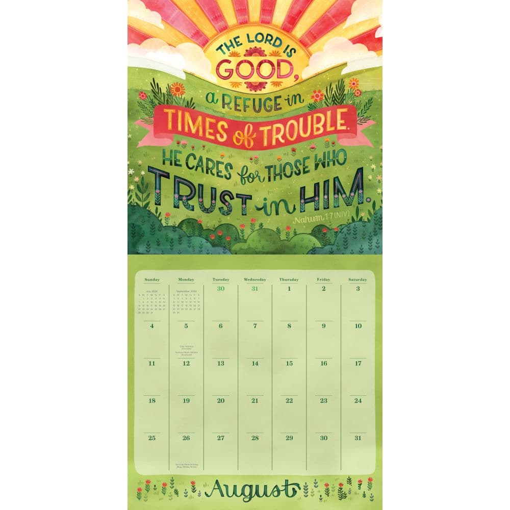 Bible Verses Illustrated 2024 Wall Calendar