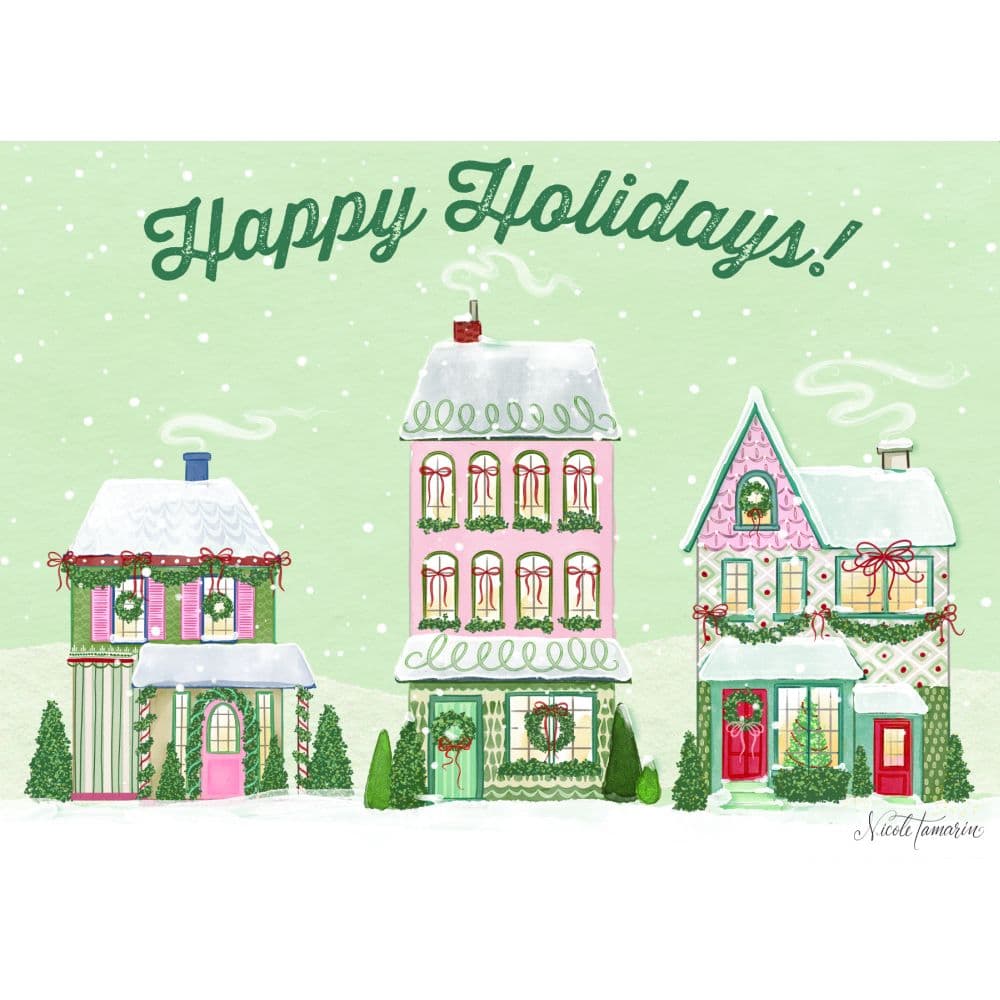 Winter Village Pop-Up Christmas Cards First Alternate Image