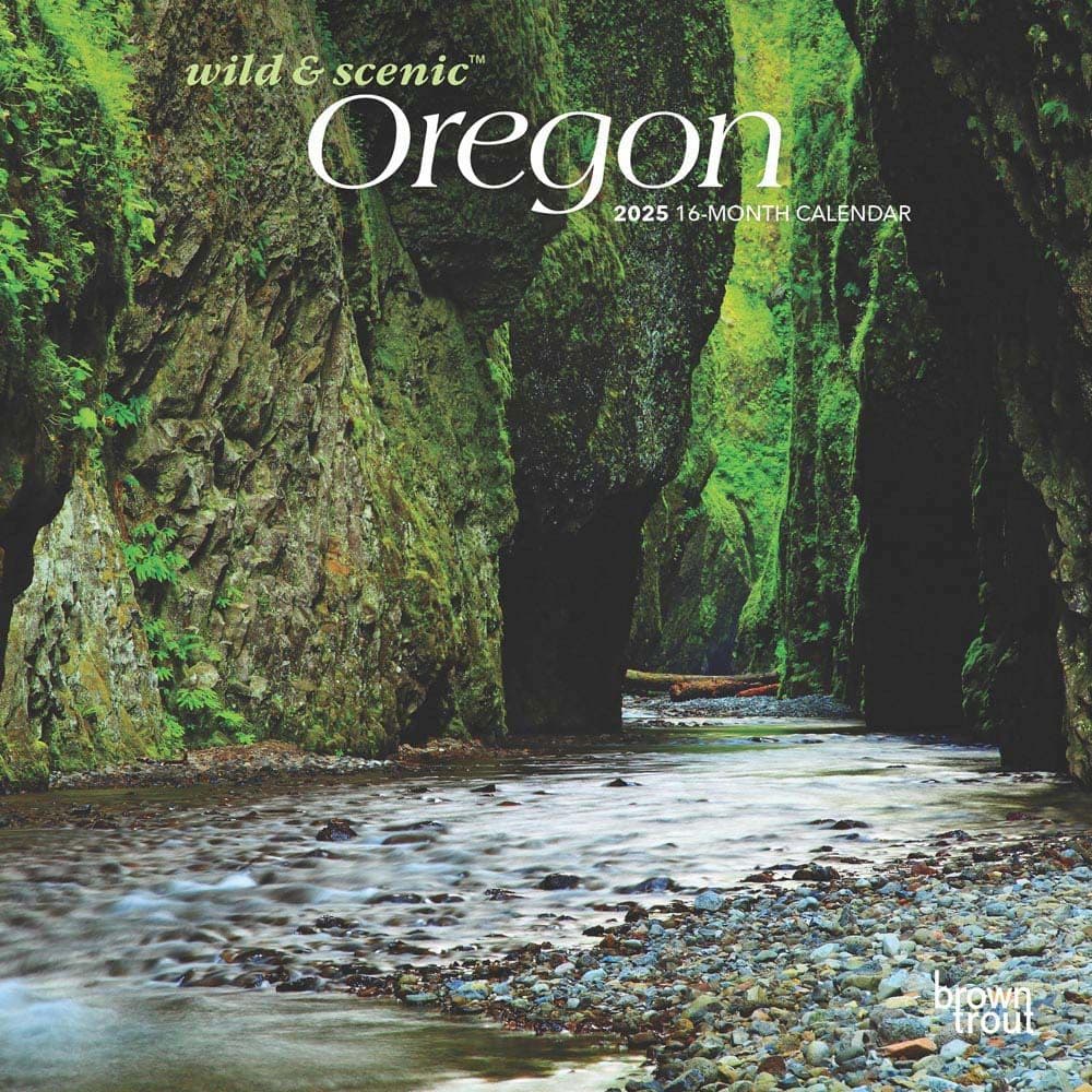 image Oregon 2025 Mini Wall Calendar  Main Image