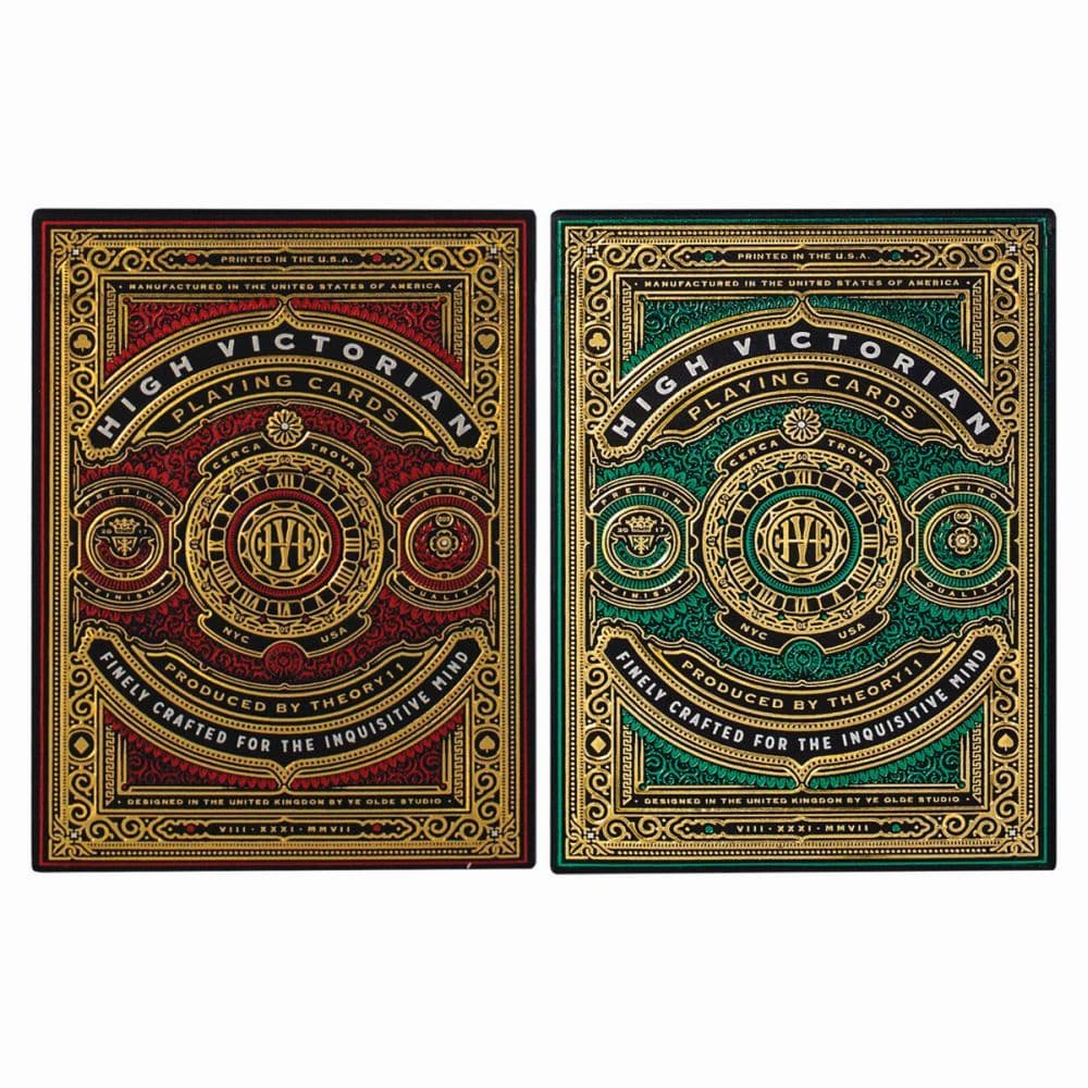 High Victorian Red & Green Playing Cards - Calendars.com