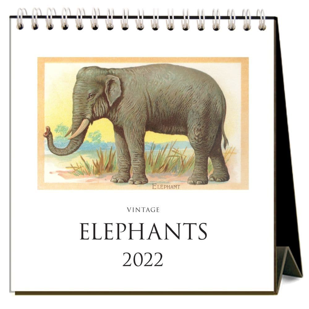Elephants 2022 Desk Calendar