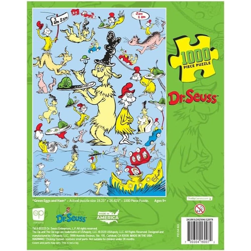 Dr Seuss Green Eggs 1000 Piece Puzzle Fourth Alternate Image