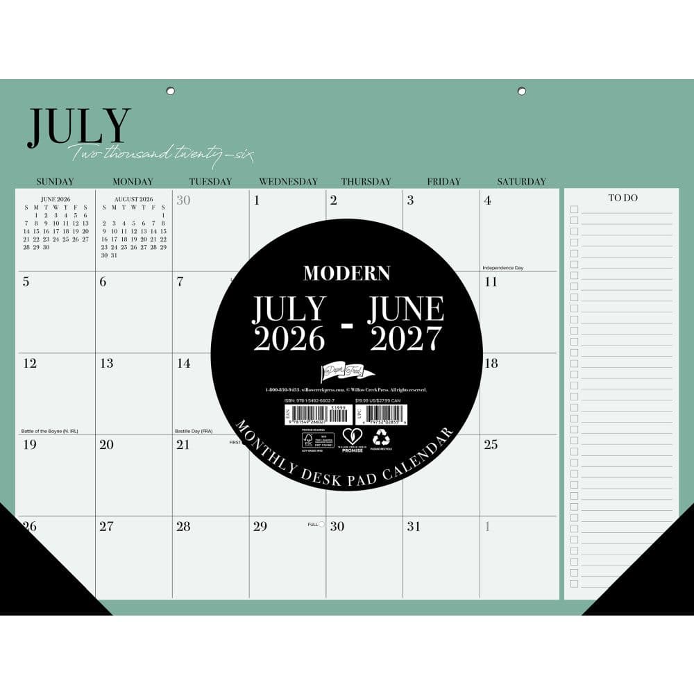 image Modern Academic 2027 Monthly Desk Pad