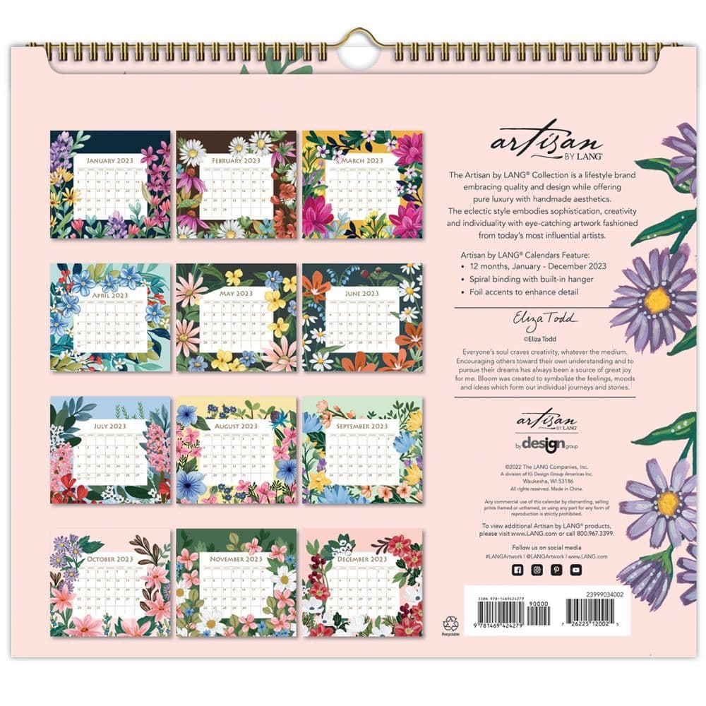 Bloom 2023 Spiral Calendar - Calendars.com